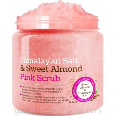 Private label Containing Sweet Almond Oil & Lychee Oil Himalayan Body Scrub