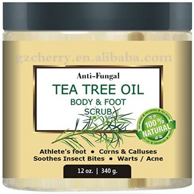 12 oz .Natural Anti Fungal Tea Tree Oil Body And Foot Scrub