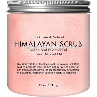 Private label himalayan pink salt body scrub spa