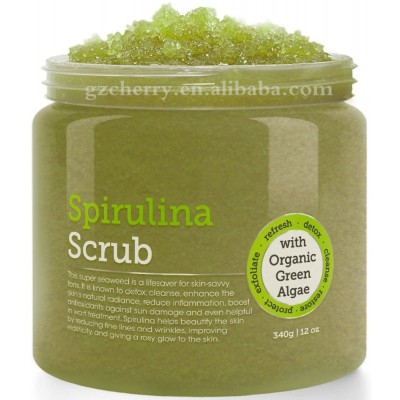 12 oz Containing Vitamin E and Dead Sea Salt for Radiant Skin Spirulina Body Scrub